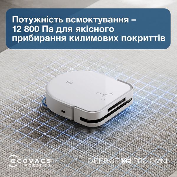 Робот-пилосос Ecovacs Deebot Ozmo X5 Pro Omni (DDX39) White X5PRO OMNI DDX39 WH фото