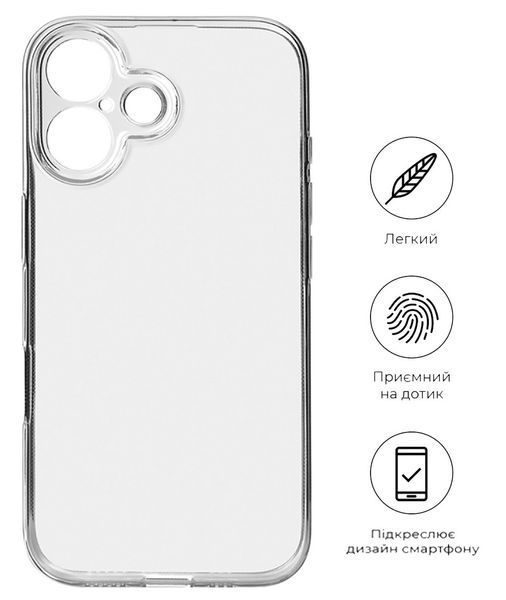 Чохол-накладка BeCover для Apple iPhone 16 Plus Transparancy (712277) 712277 фото Чохол-накладка BeCover для Apple iPhone 16 Plus Transparancy (712277) 712277 фото