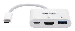 Док-станція Intracom Manhattan USB Type-C-HDMI/USB 3.0/PD 60W 4-in-1, White (152945) 152945 фото