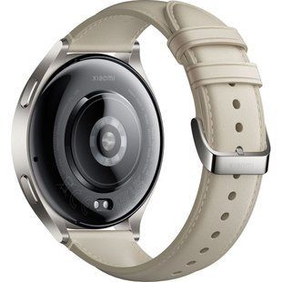 Смарт-годинник Xiaomi Watch 2 Titan Gray Case with White Leather Strap (BHR9306GL) BHR9306GL фото