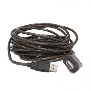 Кабель Cablexpert USB - USB V 2.0 (F/M), активний подовжувач, 5 м, чорний (UAE-01-5M) UAE-01-5M фото